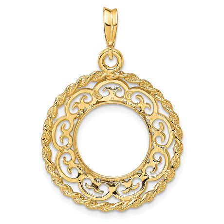 13 mm 14k Yellow Gold coin bezel for Austria €4 Philharmonic — additional image