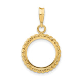 13 mm 14k Yellow Gold coin bezel for Austria €4 Philharmonic — additional image