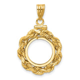 13 mm 14k Yellow Gold coin bezel for Austria €4 Philharmonic — additional image