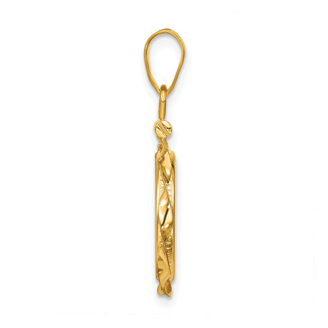 13 mm 14k Yellow Gold coin bezel for Austria €4 Philharmonic — alternate view