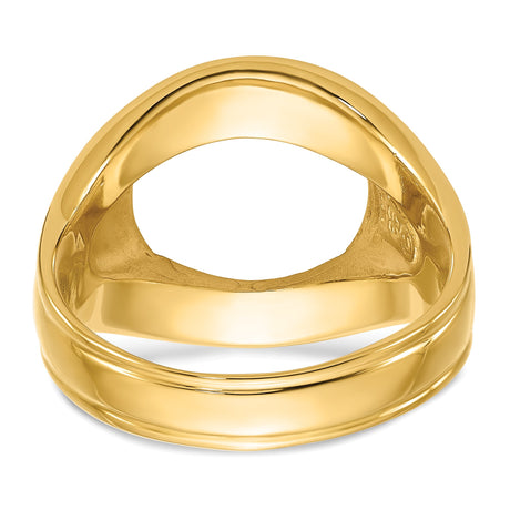 13 mm 14k Yellow Gold coin bezel ring for Austria €4 Philharmonic — additional image