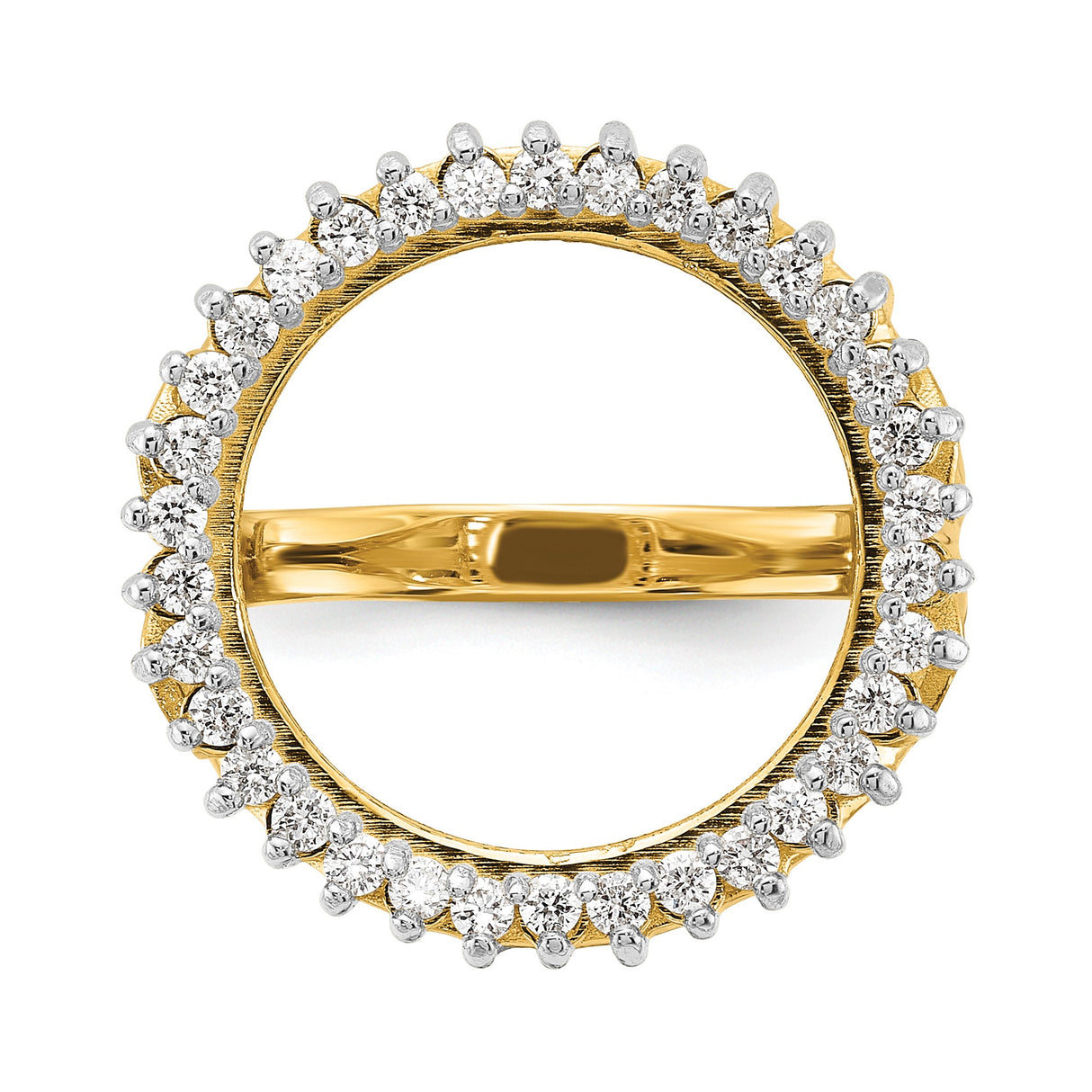 13 mm 14k Yellow Gold coin bezel ring for Austria €4 Philharmonic — additional image