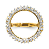 13 mm 14k Yellow Gold coin bezel ring for Austria €4 Philharmonic — additional image