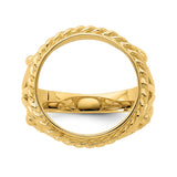 13 mm 14k Yellow Gold coin bezel ring for Austria €4 Philharmonic — additional image