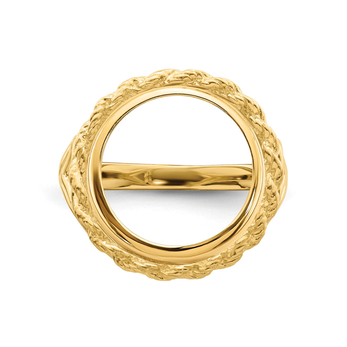 13 mm 14k Yellow Gold coin bezel ring for Austria €4 Philharmonic — additional image