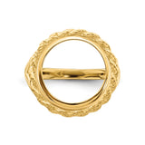 13 mm 14k Yellow Gold coin bezel ring for Austria €4 Philharmonic — additional image