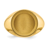13 mm 14k Yellow Gold coin bezel ring for Austria €4 Philharmonic — additional image