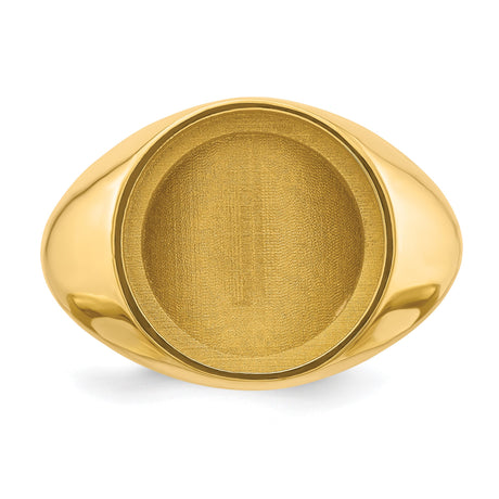 13 mm 14k Yellow Gold coin bezel ring for Austria €4 Philharmonic — additional image