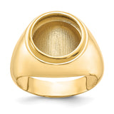 13 mm 14k Yellow Gold coin bezel ring for Austria €4 Philharmonic — additional image