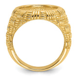 13 mm 14k Yellow Gold coin bezel ring for Austria €4 Philharmonic — alternate view