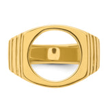 13 mm 14k Yellow Gold coin bezel ring for Austria €4 Philharmonic — additional image