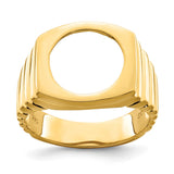 13 mm 14k Yellow Gold coin bezel ring for Austria €4 Philharmonic — additional image