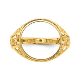 13 mm 14k Yellow Gold coin bezel ring for Austria €4 Philharmonic — additional image