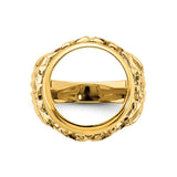 13 mm 14k Yellow Gold coin bezel ring for Austria €4 Philharmonic — additional image