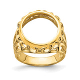 13 mm 14k Yellow Gold coin bezel ring for Austria €4 Philharmonic — additional image