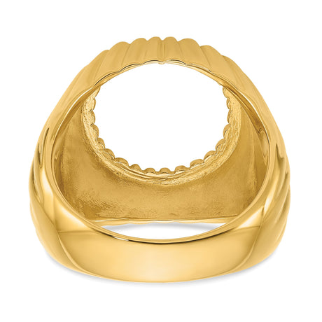 13 mm 14k Yellow Gold coin bezel ring for Austria €4 Philharmonic — additional image