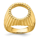 13 mm 14k Yellow Gold coin bezel ring for Austria €4 Philharmonic — additional image