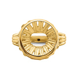 13 mm 14k Yellow Gold coin bezel ring for Austria €4 Philharmonic — additional image