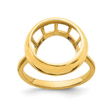 13 mm 14k Yellow Gold coin bezel ring for Austria €4 Philharmonic — additional image
