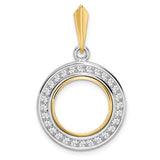 13 mm 14k Multi-Tone Gold coin bezel for Austria €4 Philharmonic
