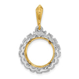 13 mm 14k Multi-Tone Gold coin bezel for Austria €4 Philharmonic — additional image