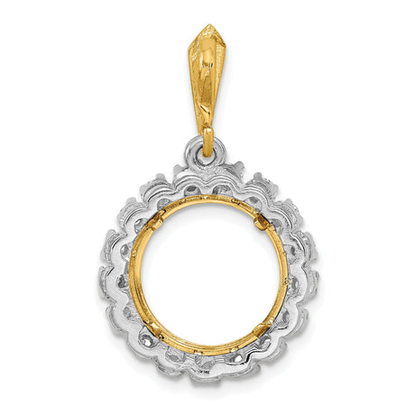 13 mm 14k Multi-Tone Gold coin bezel for Austria €4 Philharmonic — additional image