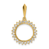 13 mm 14k Multi-Tone Gold coin bezel for Austria €4 Philharmonic
