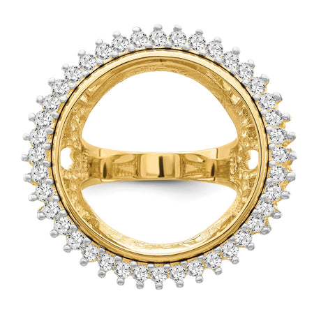 22 mm 14k Yellow Gold coin bezel ring for Austria €25 Philharmonic — additional image