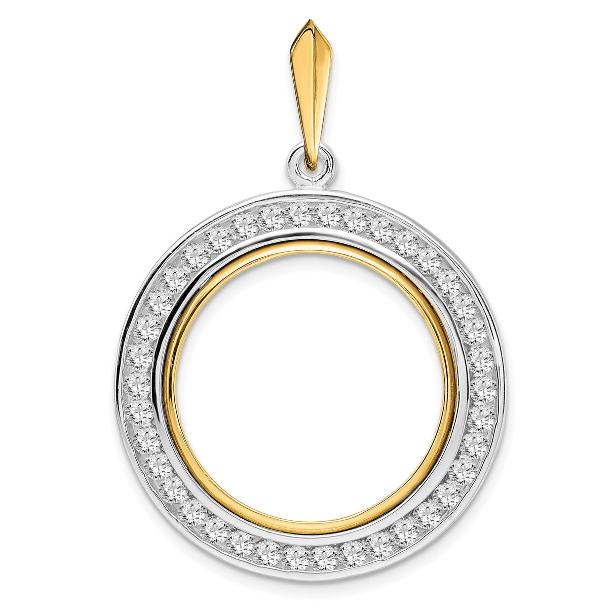 22 mm 14k Multi-Tone Gold coin bezel for Austria €25 Philharmonic
