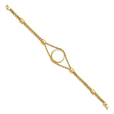 14k Yellow Gold coin bezel for Isle of Man Cat — alternate view