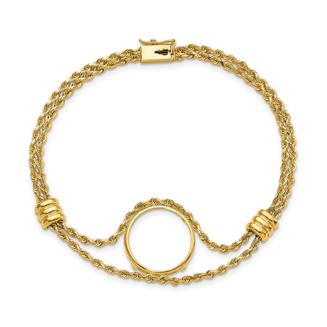 14k Yellow Gold coin bezel for Australian $15 Lunar Series 3 — additional image