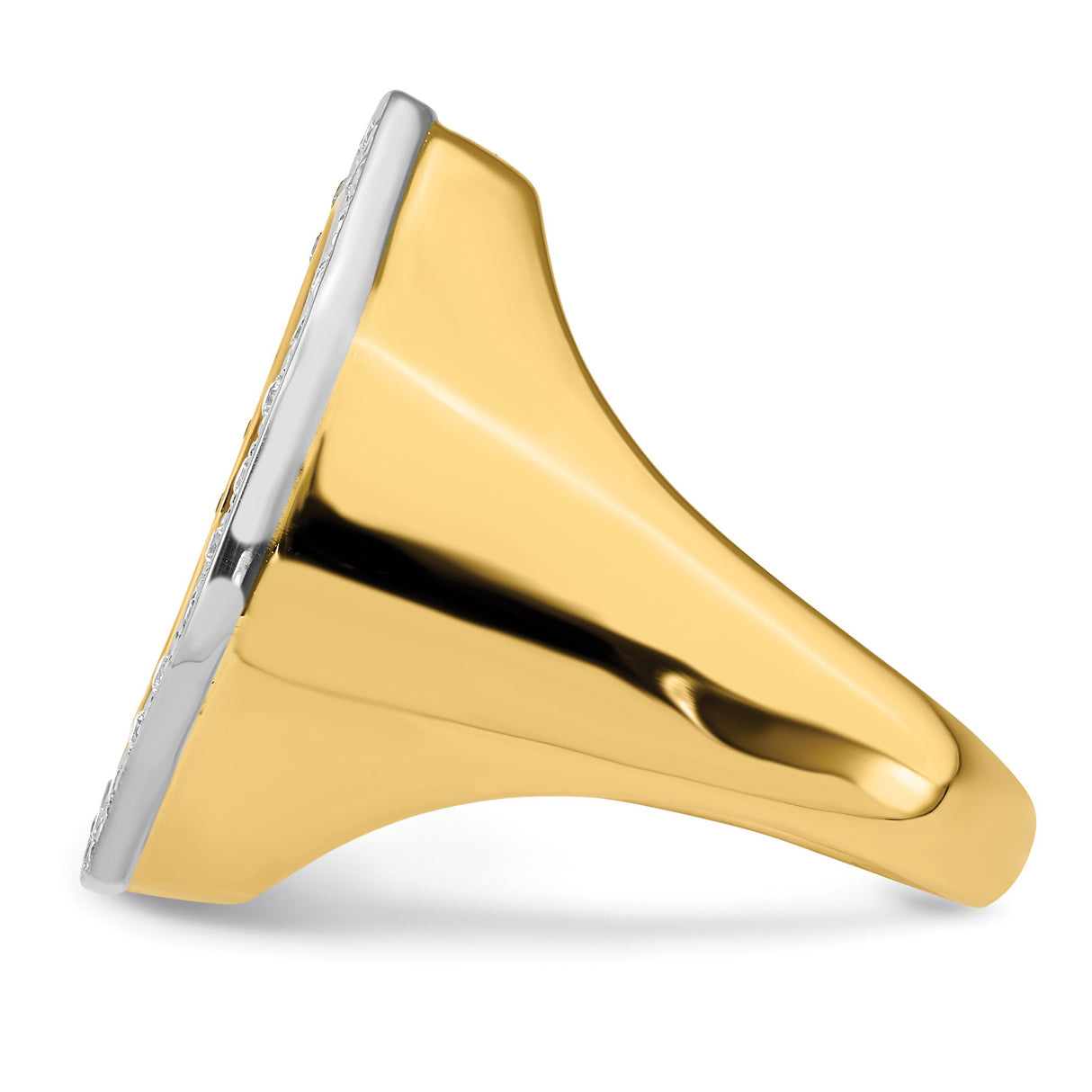 18 mm 14k Multi-Tone Gold coin bezel ring for Barbados $0.10 Ten Cents — additional image