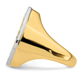18 mm 14k Multi-Tone Gold coin bezel ring for Barbados $0.10 Ten Cents — additional image