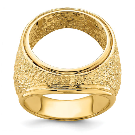 18 mm 14k Yellow Gold coin bezel ring for Barbados $0.10 Ten Cents — additional image