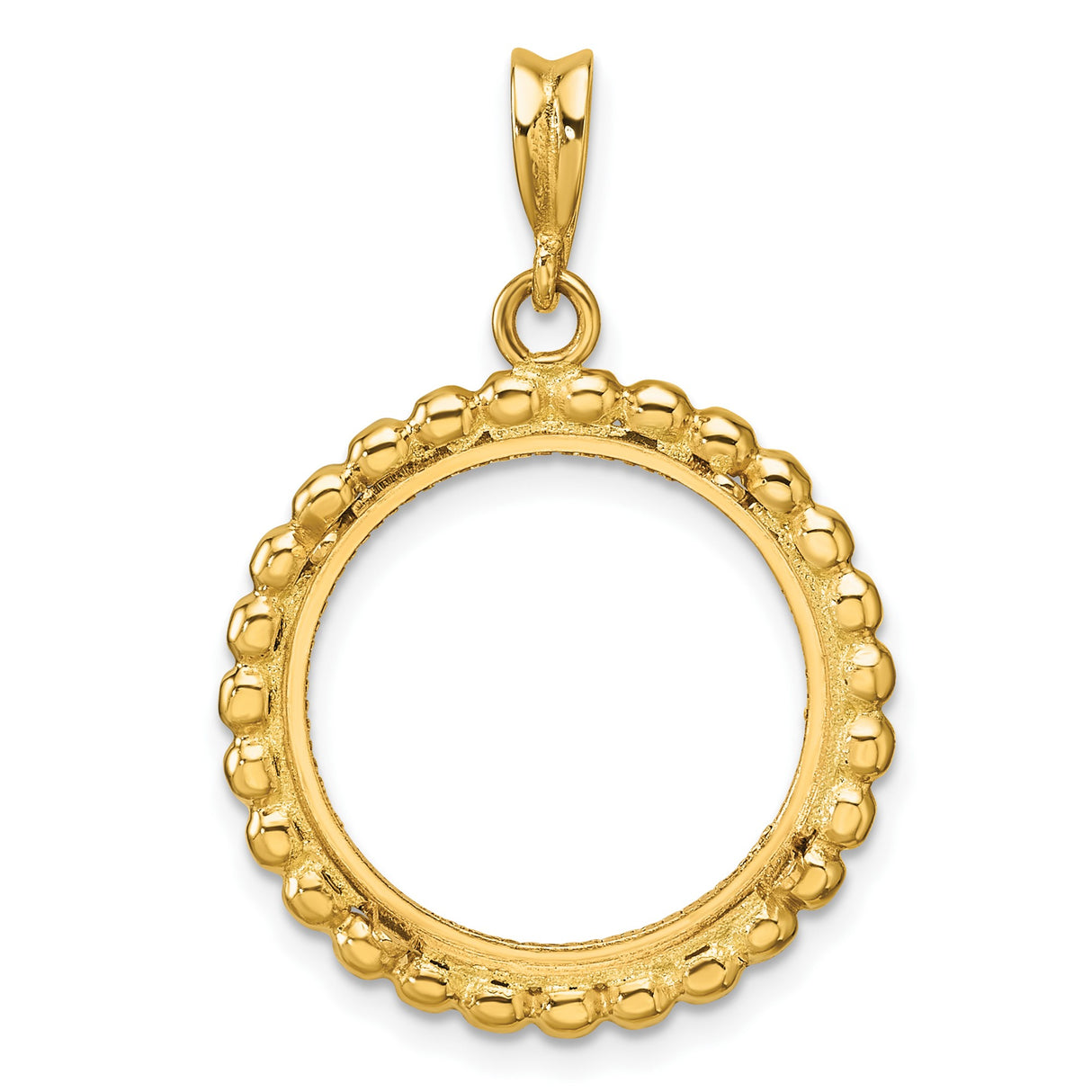 14k Yellow Gold coin bezel for Isle of Man Cat — additional image