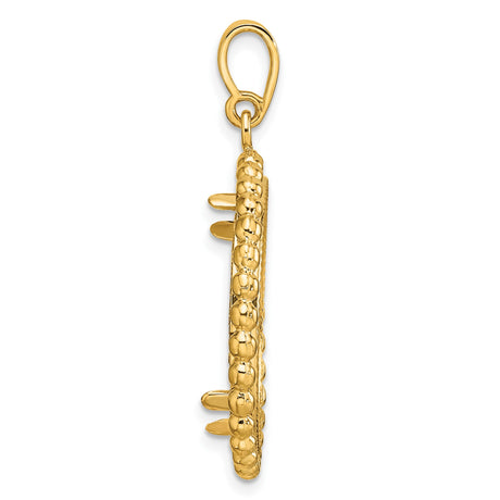 14k Yellow Gold coin bezel for US $25 American Eagle Platinum — alternate view
