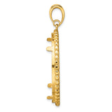 14k Yellow Gold coin bezel for UK £100 Britannia Series 3 — alternate view