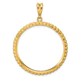 14k Yellow Gold coin bezel for Isle of Man £5 Noble Series 1 — additional image