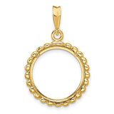 14k Yellow Gold coin bezel for Australian $15 Koala — additional image