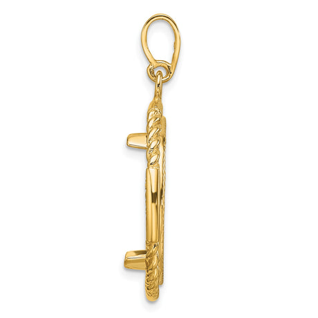 14k Yellow Gold coin bezel for Australian $25 Kangaroo — alternate view
