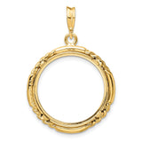 14k Yellow Gold coin bezel for Australian $25 Kangaroo — additional image