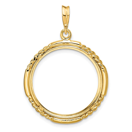 14k Yellow Gold coin bezel for US $25 American Eagle Platinum — additional image