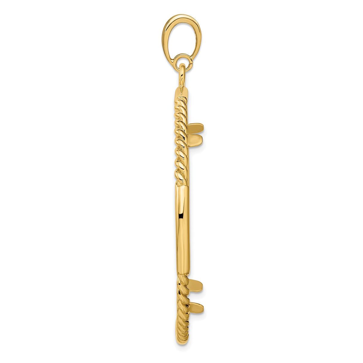 39.5 mm 14k Yellow Gold coin bezel pendant — alternate view