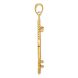 39.5 mm 14k Yellow Gold coin bezel pendant — alternate view