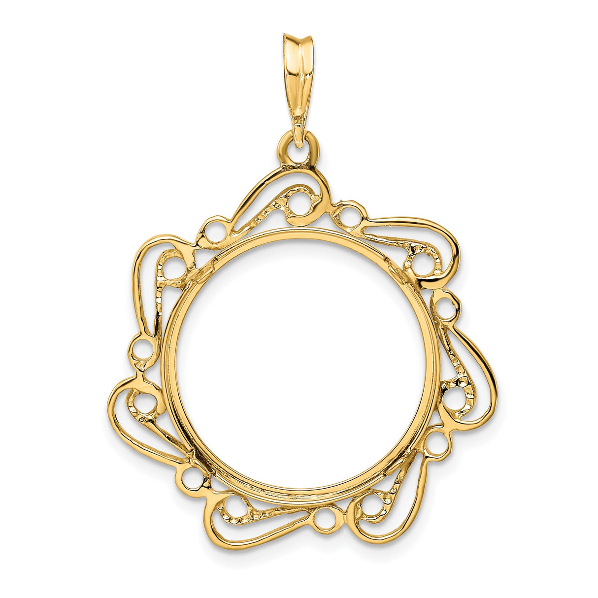 14k Yellow Gold coin bezel for Australian $25 Kangaroo — additional image