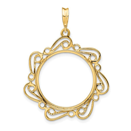 14k Yellow Gold coin bezel for Australian $25 Kangaroo — additional image