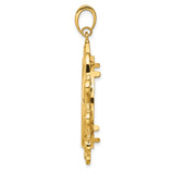 14k Yellow Gold coin bezel for Isle of Man 1/2 Crown Cat — alternate view