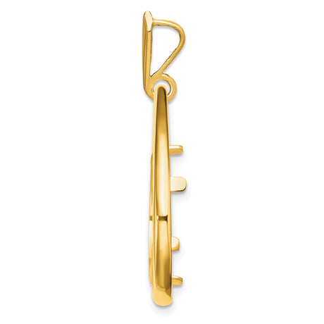 14k Yellow Gold coin bezel for Australian $15 Kangaroo — alternate view