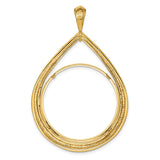 14k Yellow Gold coin bezel for Isle of Man 1/2 Crown Cat — additional image