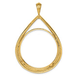 14k Yellow Gold coin bezel for US $100 American Eagle Platinum — additional image